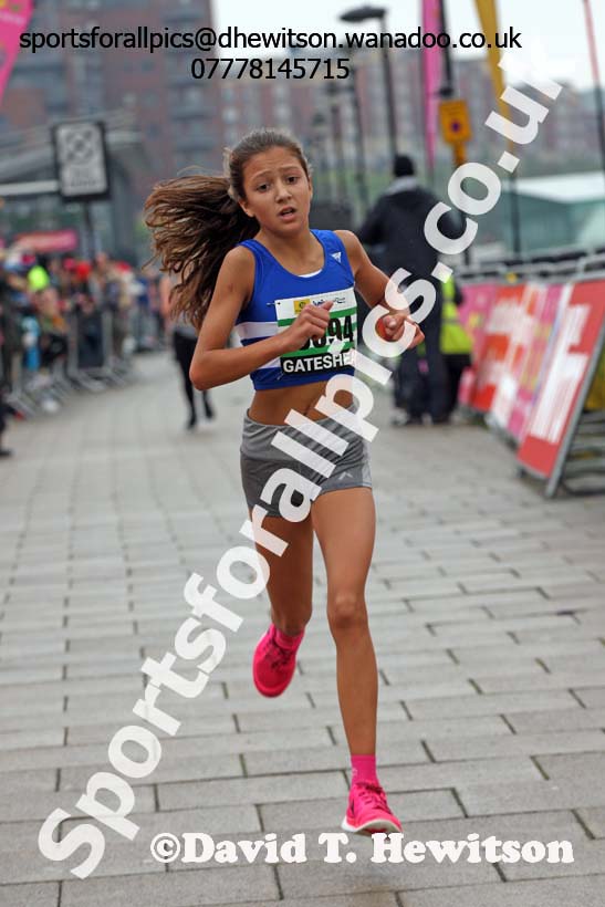 Girls Junior Great North Run. Photo: David T. Hewitson/Sports for All Pics